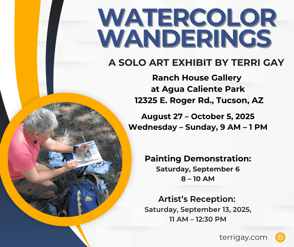 Exhibit invitation to art show Aug. 25 to Oct. 5 at Agua Caliente Park